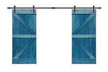 Load image into Gallery viewer, K Series Pre Assembled Stained Wood Interior Double Sliding Barn Door with Hardware Kit
