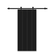 Load image into Gallery viewer, Painted Composite MDF Paneled Interior Sliding Barn Door with Hardware Kit
