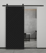 Load image into Gallery viewer, Chevron Arrow Pattern Composite MDF Sliding Barn Door with Hardware Kit
