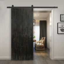 Load image into Gallery viewer, Paneled Solid Pine Wood Interior Sliding Barn Door with Hardware Kit
