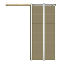 Load image into Gallery viewer, Painted Composite MDF Sliding Door with Pocket Door Frame and Hardware Kit

