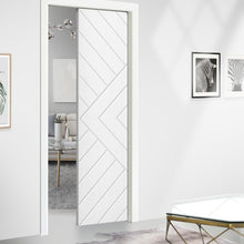 Load image into Gallery viewer, Chevron Arrow Pattern Hollow Core MDF Door Slab for Pocket Door
