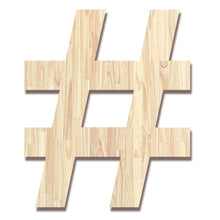 Load image into Gallery viewer, Wood Block Letter Unfinished Monogram Initial Alphabet Large Wall Numbers &amp; Symbols for Home Bedroom Office Wedding Party DIY Decor Ready to Paint or Stain
