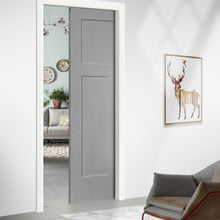 Load image into Gallery viewer, Stained Composite MDF 3 Panel Interior Door Slab For Pocket Door
