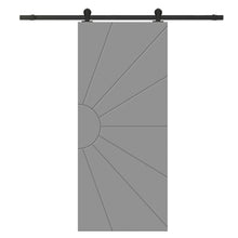 Load image into Gallery viewer, Sun Pattern Composite MDF Sliding Barn Door with Hardware Kit

