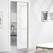 Load image into Gallery viewer, White Primed Composite MDF 2 Panel Arch Top Interior Pocket Door
