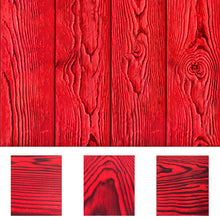 Load image into Gallery viewer, Tongue and Groove Wire Brushed Thermally Modified Red Stained Knotty Pine Wood Board
