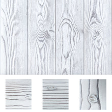 Load image into Gallery viewer, Tongue and Groove Wire Brushed Thermally Modified White Stained Knotty Pine Wood Board
