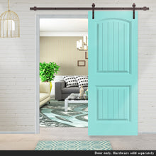 Load image into Gallery viewer, Elegant Series Composite MDF 2 Panel Camber Top Interior Barn Door Slab
