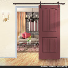 Load image into Gallery viewer, Elegant Series Composite MDF 2 Panel Camber Top Interior Barn Door Slab
