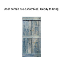 Load image into Gallery viewer, Mid-Bar Pre Assembled Stained Wood Interior Double Sliding Barn Door with Hardware Kit
